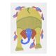 Hand-Painted Beautiful Elephant Gond Art Painting by Durgabai Vyam