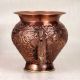 Engraved Brown Finish Copper Water Pot with Nandi Head Spout