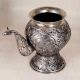 Nickel Plated Silver Finish Copper Water Pot with Spout for Rituals