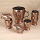 Handmade Engraved Copper Jug and Glass Set for Home Decor