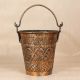 Traditional Islamic Art Copper Bucket with Engraving for Collection
