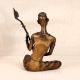 Handmade Finest Brass Lady Musician Statue for Collection