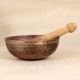 Vintage Sturdy Bell Metal Meditation Bowl with Wooden Mallet
