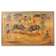 Two Bulls Fighting Stunning Canvas Painting for Hanging