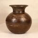 Dark Finish Engraved Brass Holy Water Pot Crafted in Gujarat