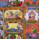 Lord Krishna's Life Pattachitra Cloth Paper Painting for Decoration
