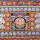 Cloth Paper Painting of Lord Ganesha in Pattachitra Art for Prayer Room