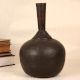 Dark Finish Plain Finest Brass Flower Pot in Himalayan Art