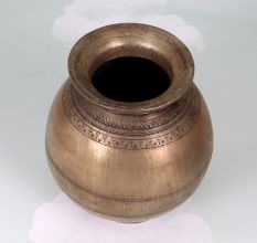 Himalayan Art Vintage Brass Flower Pot for Indoor Decoration