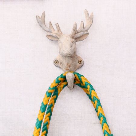 White Reindeer Iron Hooks
