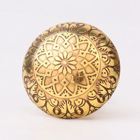 Brass Floral Cabinet Knobs