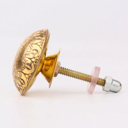 Brass Floral Cabinet Knobs