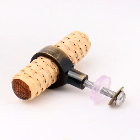 Adjustable Rattan Natural Cabinet Knobs Dresser Pulls