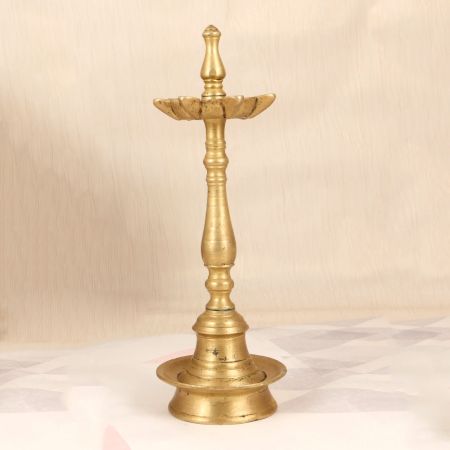 South Indian Traditional Brass Oil Lamp for Prayer Room