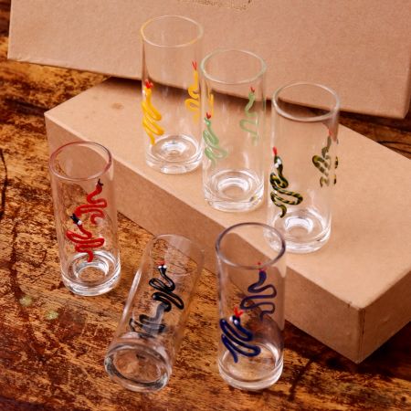 Transparent Shot Glasses for Decoration in Set of 6