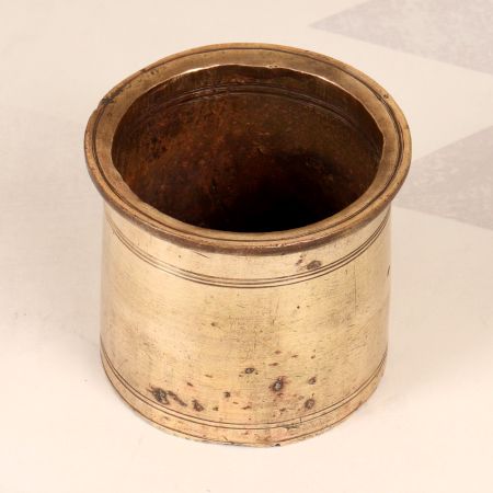Plain Brown Finish Holy Panchpatra Pot Made of Brass
