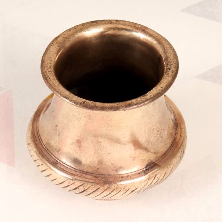 Gujarati Handmade Brass Holy Water Pot for Indoor Decoration