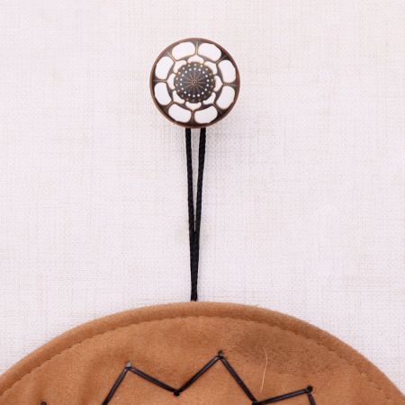 Ceramic Modern Floral Wall Hook In Golden