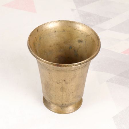 Indian Handmade Holy Brass Water Cup for Hindu Rituals