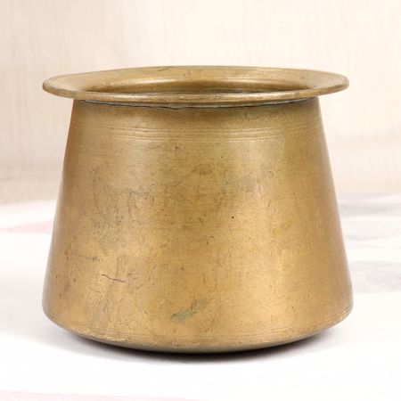 Traditional South Indian Brass Holy Panchpatra Pot for Rituals