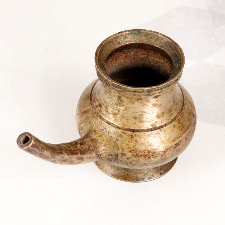 South Indian Brass Holy Water Pot with Spout for Prayer Room