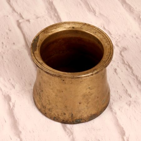 Vintage Handmade Holy Panchpatra Pot Made of Finest Brass