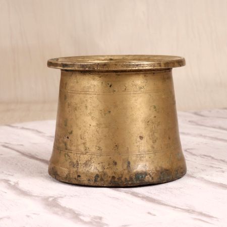 Vintage Handmade Holy Panchpatra Pot Made of Finest Brass