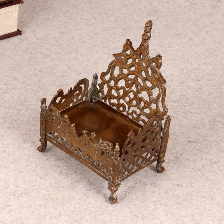 Handmade Holy Brass Lord Krishna Bed for Prayer Room