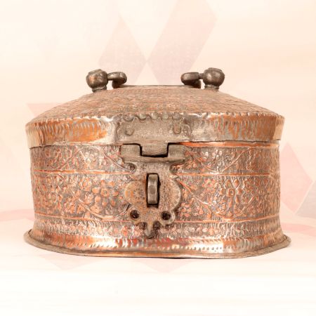 Islamic Art Engraved Jewelry Box in Vintage Finish from Hyderabad