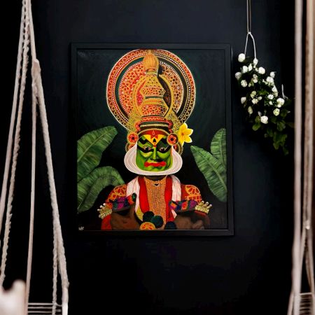 Hand-Painted Nritya Canvas Acrylic Painting By Natasha Harshit Guliani 60 x 50 cm