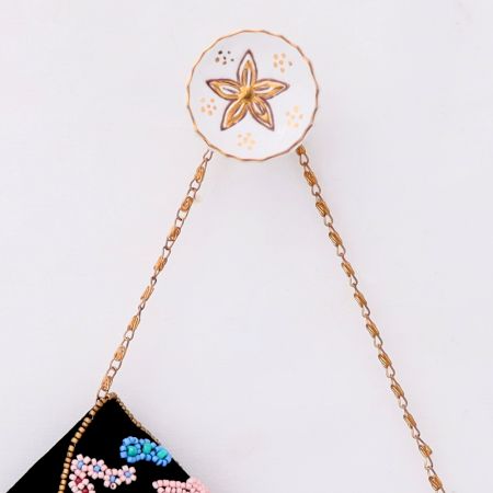 Golden Flower Ceramic Wall Hook