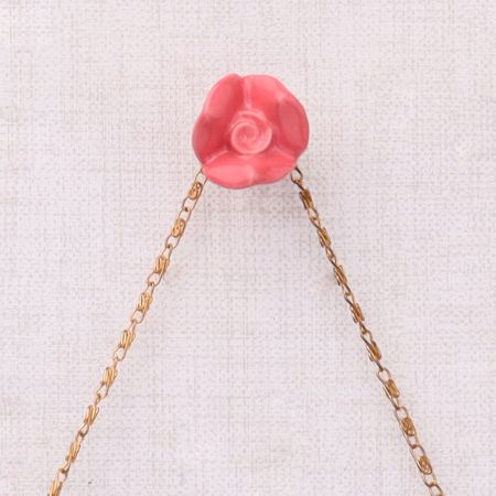 Pink Small Rose Ceramic Wall Hook