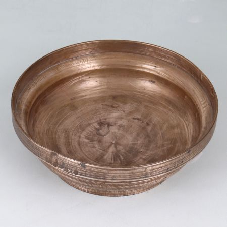 Holy Handmade Brass Bowl for God Bathtub in Brown Finish