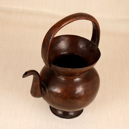 Himalayan Art Plain Brown Holy Kamandal Made of Finest Copper