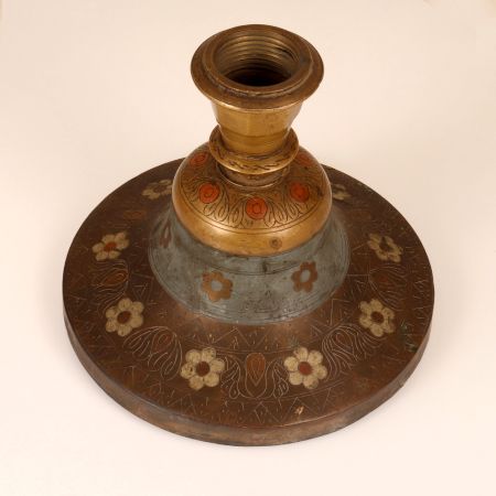 Handmade Floral Engraving Hookah Base Made of Brass Copper Metal