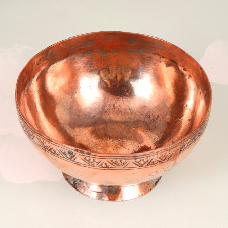 Shiny Islamic Art Copper Bowl for Decoration and Collection