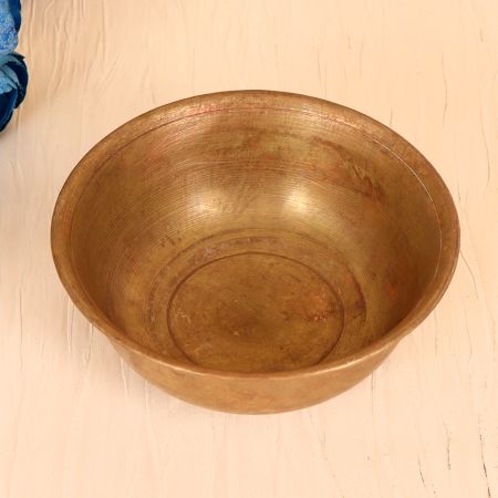 Plain Finish Handmade Brass Kumkum Bowl for Prayer Room