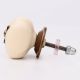 Solid Cream Square Ceramic Wardrobe Knob
