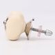 Solid Cream Square Ceramic Wardrobe Knob