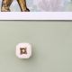 Solid Cream Square Ceramic Wardrobe Knob