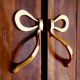Golden Brass Bow Cabinet Door Handle 1 Pair (Large Size)