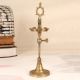 Vintage Handcrafted Oil Lamp Made of Brass with 5 Jyots
