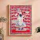 Lord Krishna Cloth Pichwai Painting in Golconda Art for Decoration