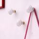 White Solid Ceramic Wall Hooks-3 Pieces