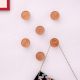 Round Natural Wooden Wall Hooks-6 Pieces
