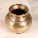 Engraved South Indian Art Brass Holy Water Pot for Rituals