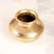 Shiny Golden Engraved Brass Holy Water Pot for Hindu Rituals