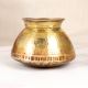 Vintage Himalayan Art Brass Water Pot with Hammering Work