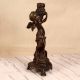 Handmade Dark Finish Brass Angel Candle Stand for Decoration