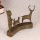 Finest Brass Tribal Art Hunting Figure Statue for Decoration